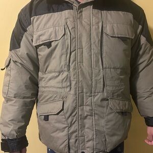 ZeroXposur Men's Military Field Jacket - Black and Tan